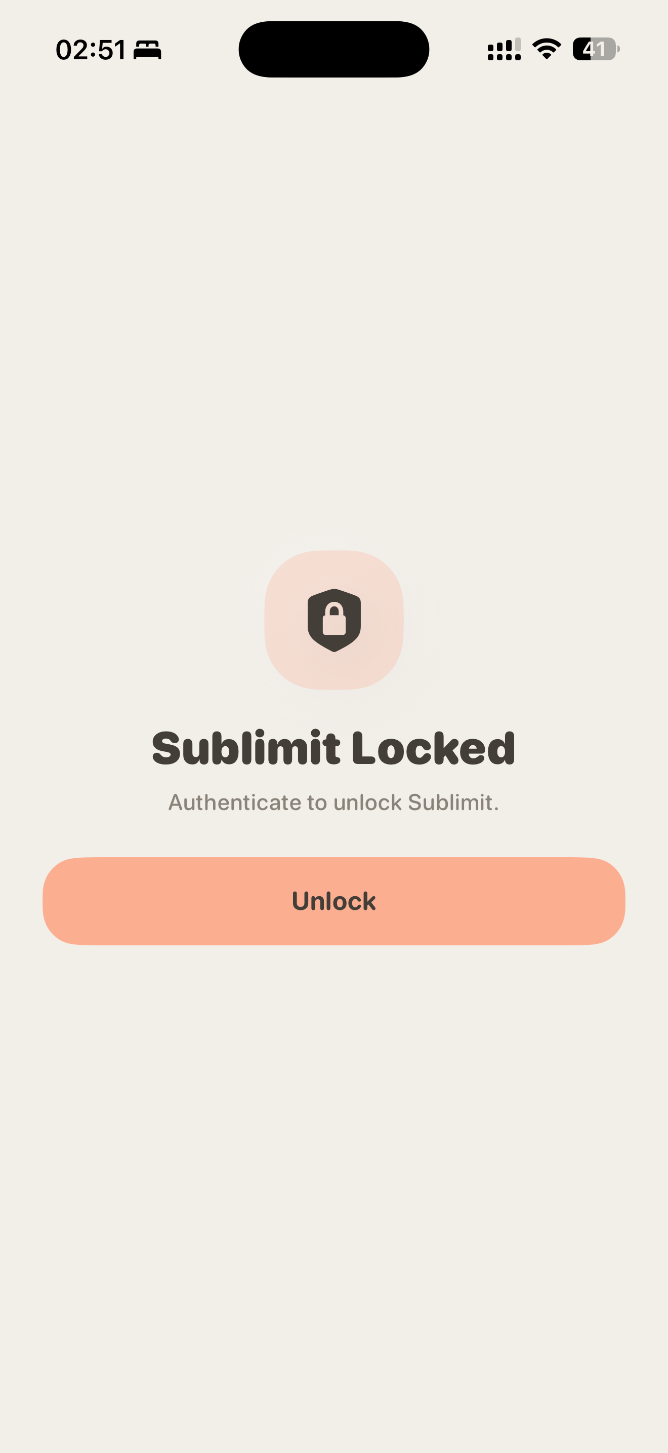 Sublimit app screenshot: widgets or summary